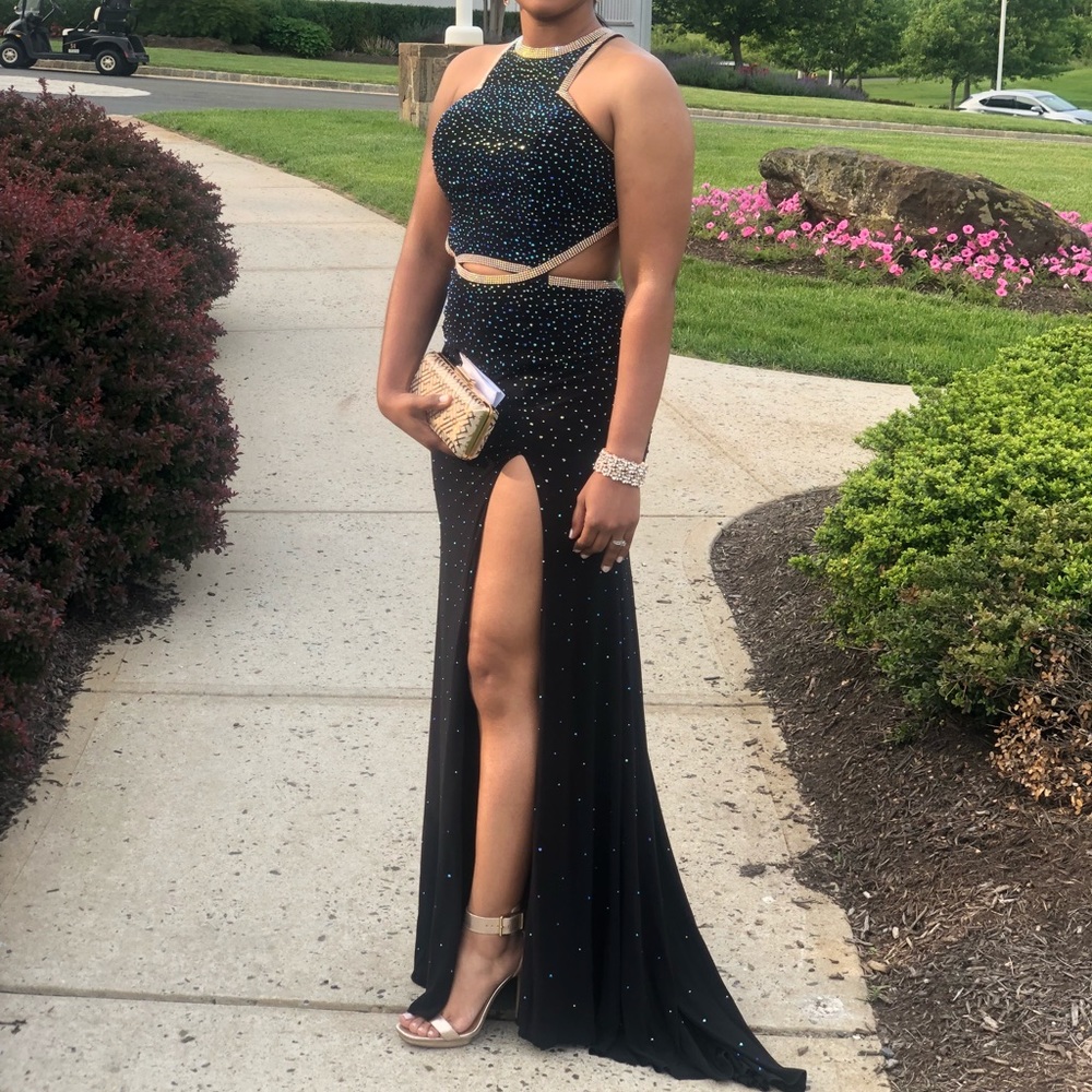 Prom Jovani rhinestone backless dress